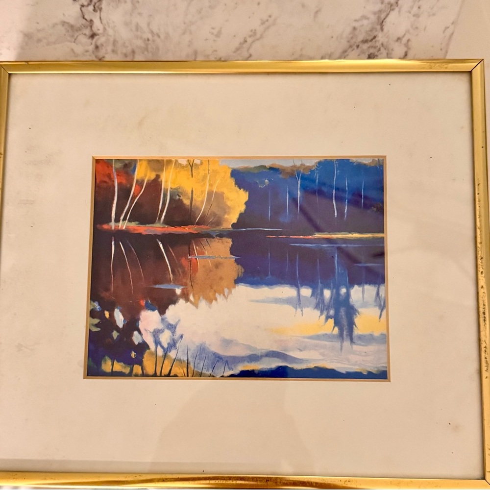 Gold Frame with print and mat